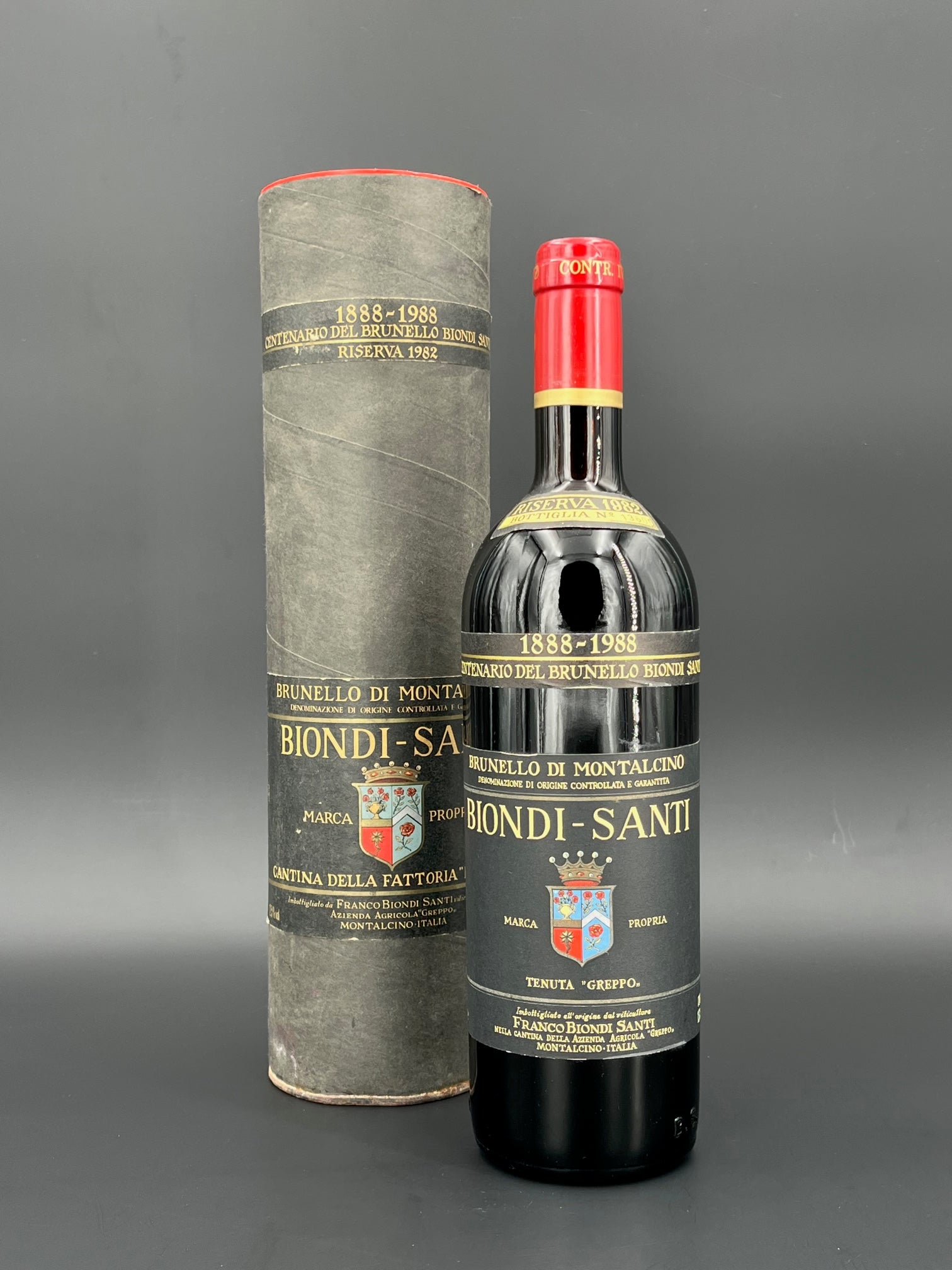 Brunello di Montalcino Riserva 1982 Normalflasche mit OK | Biondi Santi | Tenuta Il Greppo