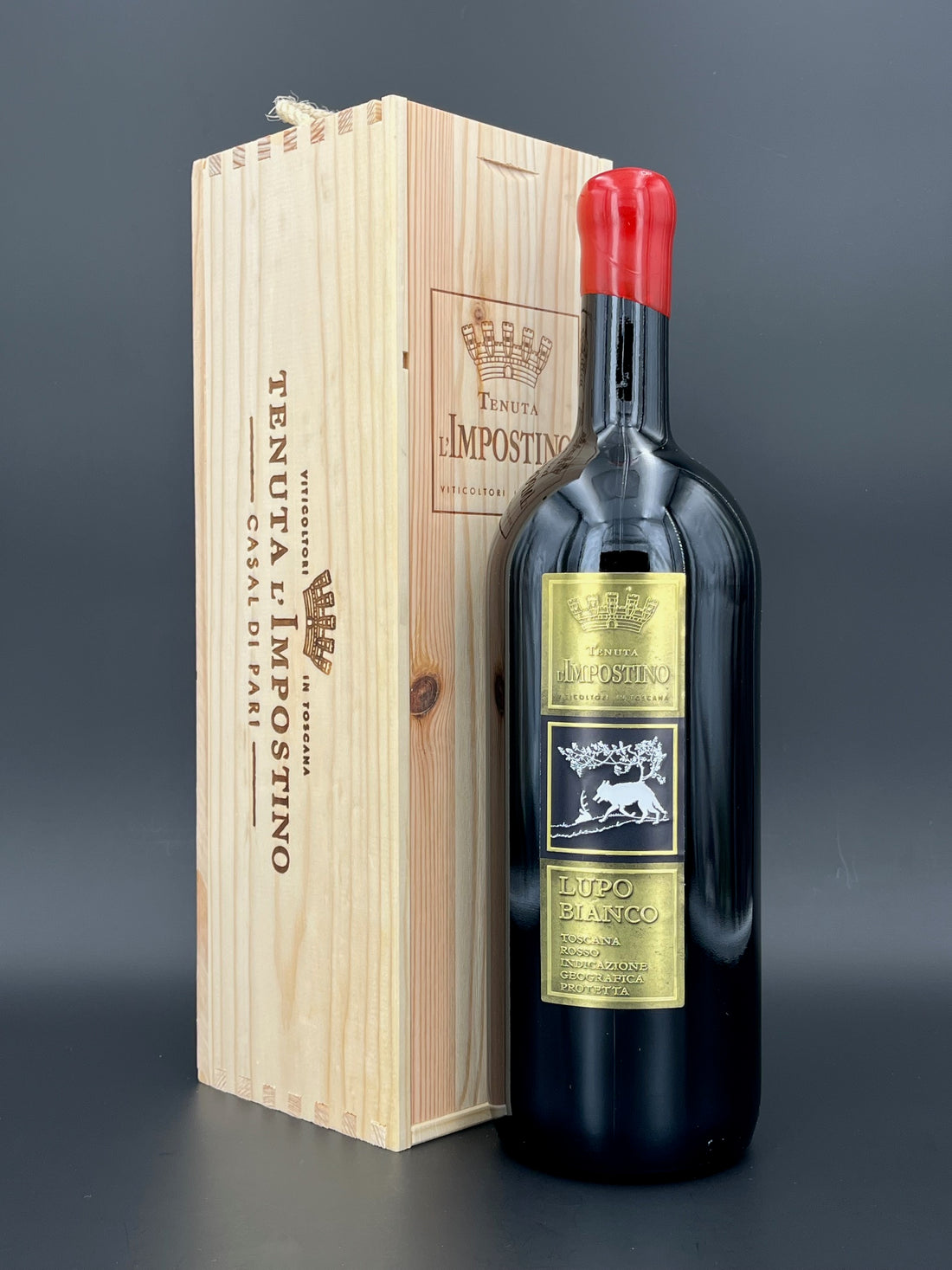"Lupo Bianco" Toscana Rosso Biologico 2019 IGP Magnum in OHK  | Tenuta L`Impostino
