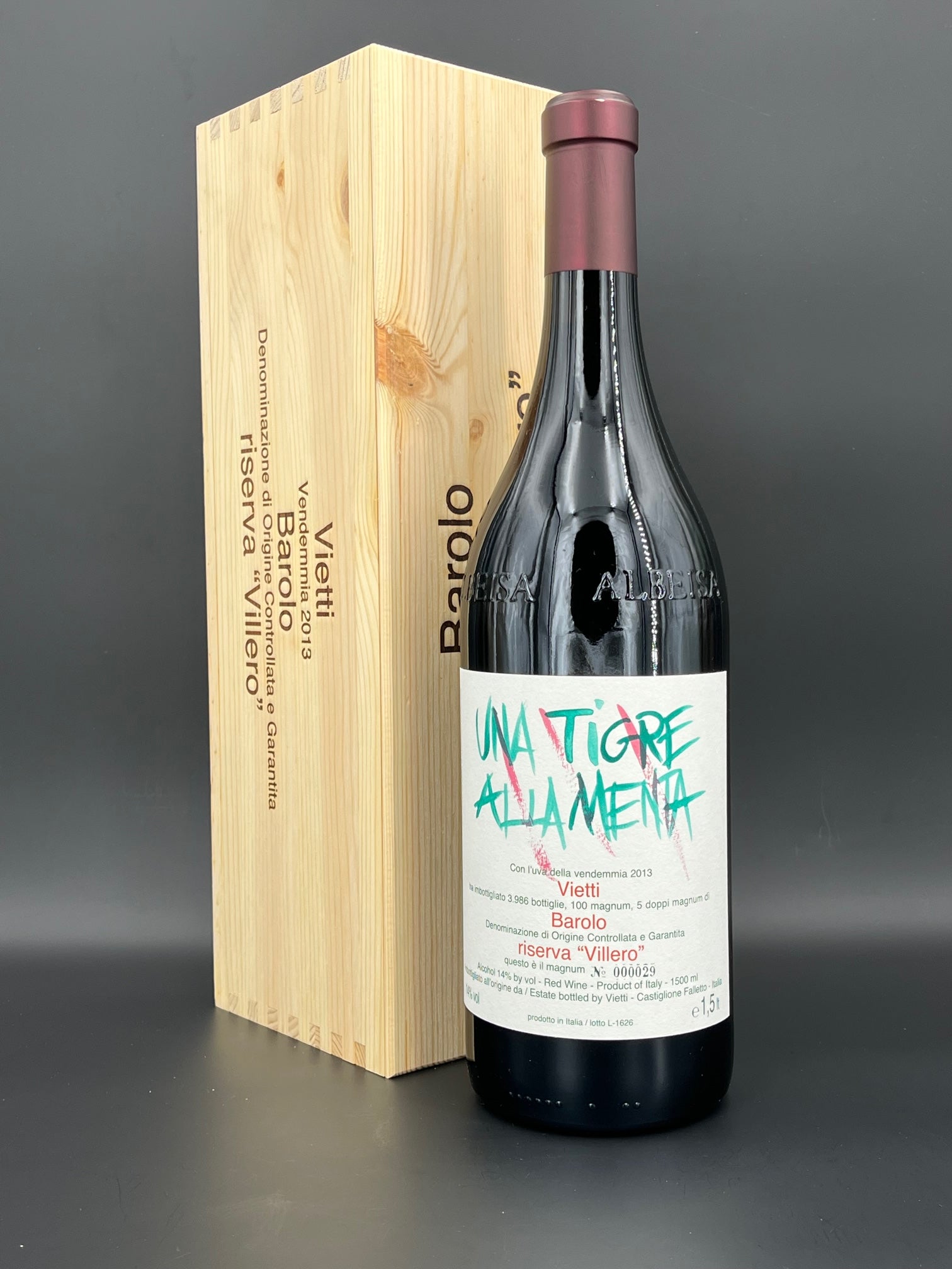 "Villero" Barolo Riserva "Una Tigre Allamenta" 2013 Magnum in OHK | Vietti